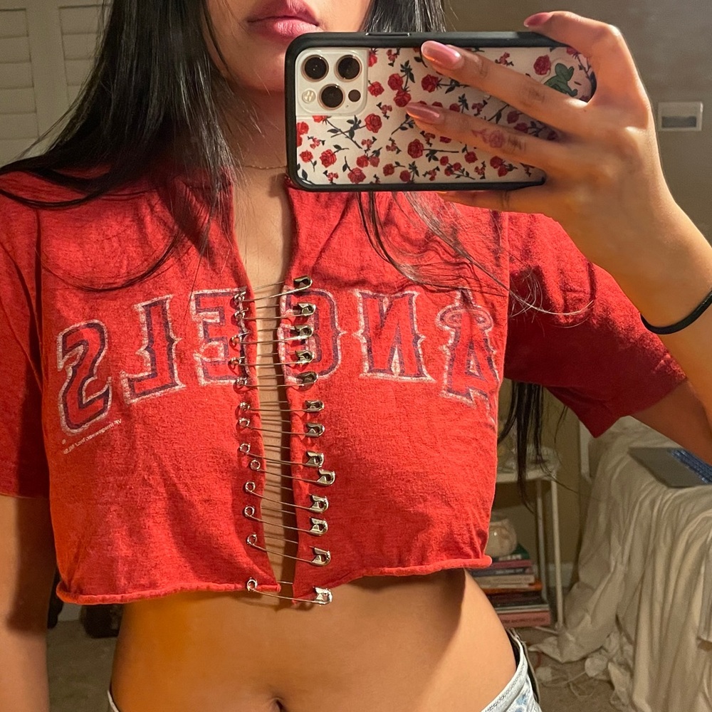 Custom reworked crop top.